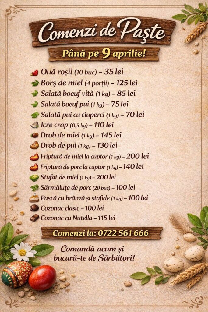 Comenzi de Paște - Reestaurant The Bridge